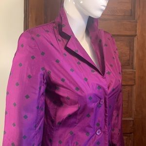 90’s PURPLE SILK BLAZER,vintage 90’s
